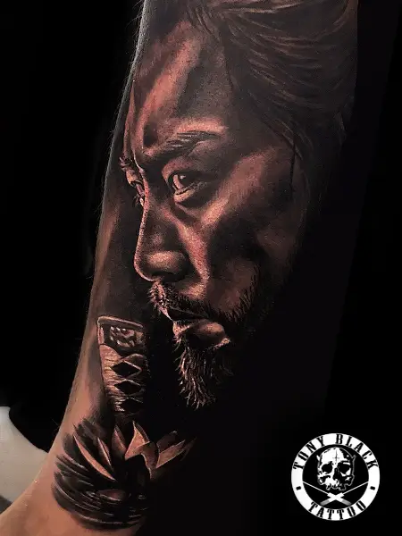 Tatuaje Samurai Realista Bonanova Barcelona